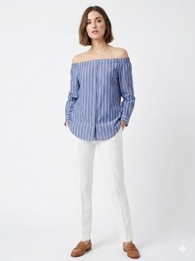 Equipment Femme Gretchen Off The Shoulder Blouse Size Small